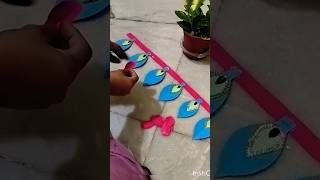 door toran making at home craft doortoran art craftideas shorts [upl. by Nyliak]