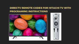 Directv Remote Codes For Hitachi TV with Programing instructions [upl. by Illak115]