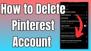 How to Delete Pinterest Account [upl. by Rozanne302]