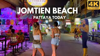 4K Walk around Jomtien beach Pattaya Thailand today 2024 [upl. by Nnyltiac]