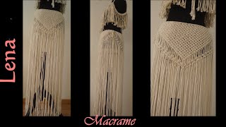 𝗠𝗮𝗰𝗿𝗮𝗺𝗲 with 𝗟𝗲𝗻𝗮  Makramee Rock  macrame skirt [upl. by Maon]