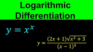 Logarithmic Differentiation  Calculus Derivatives [upl. by Mohn]