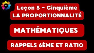 5  LA PROPORTIONNALITÉ [upl. by Finbar]