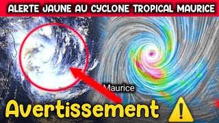 Prévisions du 13janvier Alerte jaune au cyclone majeur à Maurice  Alerte au cyclone tropical Balal [upl. by Linnet]