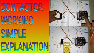 காண்டக்டர் எப்படி வேலை செய்கின்றது How to wire a contactor simple explanation new [upl. by Jotham]