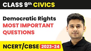 Democratic Rights  Most Important Questions  Class 9 Civics Chapter 5 [upl. by Bonine417]