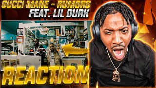 HE DISSED POOKIE LOC  Gucci Mane  Rumors feat Lil Durk REACTION [upl. by Mccallion]