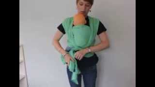 Easy instructions for Front Wrap Cross Carry  Newborn Woven Wrap Babywearing  The Sleep Store [upl. by Annoel]