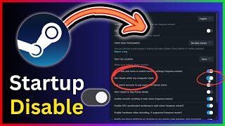 Steam Startup Disable  How To Stop Steam Opening Automatically On Startup  Step By Step Guide [upl. by Kirt]