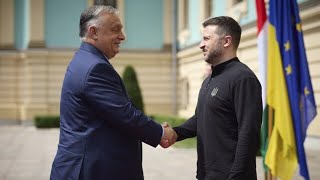 UkraineKrieg Orban besucht Kiew – und schlägt Selenski Feuerpause vor [upl. by Yolande]