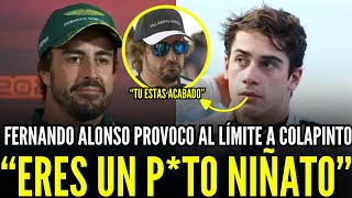 ¡ QUE BUENO SOS Franco Colapinto Contesta Con MUCHAS PELOTAS A Fernando Alonso TE GANARÉ [upl. by Ahterahs682]