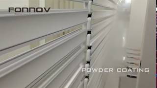 Powder Coating Aluminum Profiles from FONNOV extrusion plant CHINA [upl. by Kelda]