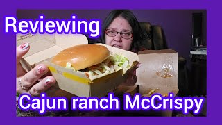 REVIEW Cajun McCrispy chicken sammy with a poutine mcdonalds mccrispy subscribe [upl. by Jeremie]