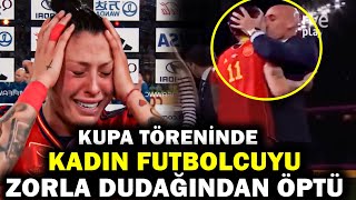 Kadın futbolcuyu Zorla Dudağından Öptü Dünya Kupasına damga vuran olay [upl. by Geiss]