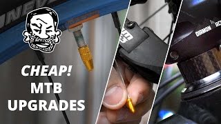 10 Ridiculously Cheap Mountain Bike Upgrades [upl. by Lytton941]