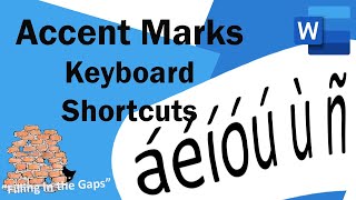 How to easily type accent marks over letters in MS Word  using the Keyboard [upl. by Atiana]