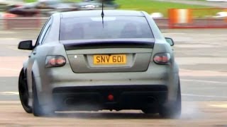 SUPERCHARGED Vauxhall VXR8  Powerslide accelerations and sounds [upl. by Opiak333]