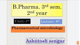 Pharmaceutical microbiology for BPharm 3rd Sem 2nd year Lecture8 topic measurement of bacteria [upl. by Heger]