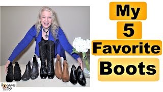 My Top 5 Fashion Style Boots amp Ankle Booties for Women mature over 50 [upl. by Dugald]