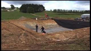 Dairy Effluent Pond  Time Lapse of a Firestone EPDM Geomembrane Installation [upl. by Venu]