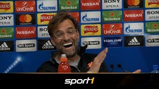 Jürgen Klopp feiert Übersetzer Drei Minuten für drei Sätze  SPORT1 [upl. by Euqinu]