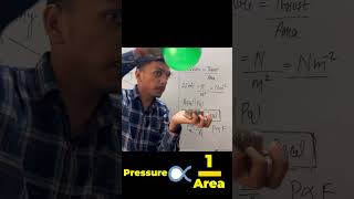 Pressure I Pressure vs area I ankitsir Isciencephysics [upl. by Oiromed]