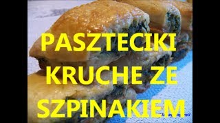 Jak zrobić obiadpaszteciki ciasto kruche szpinak [upl. by Ojyram825]