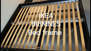 IKEA BRIMNES Queen bed frame with storage unboxing and assembly [upl. by Roach59]