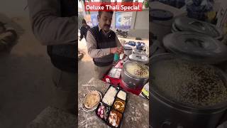 Deluxe Thali Street Style Food streetfood indianstreetfood foodvlogger thalishorts ashudaadda [upl. by Nnylahs284]