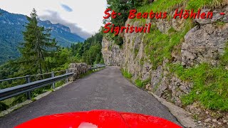 Switzerland 2024  driving from St Beatus Höhlen to Sigriswil via Justistal valley Uncut version [upl. by Alvarez]