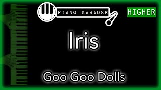 Iris HIGHER 3  Goo Goo Dolls  Piano Karaoke Instrumental [upl. by Bandeen742]