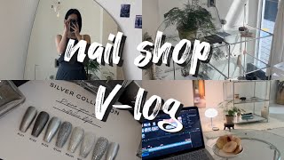 nail shopnail vlog네일샵 브이로그1인샵원장6월8월브이로그초보유튜버택배언박싱 [upl. by Goles571]