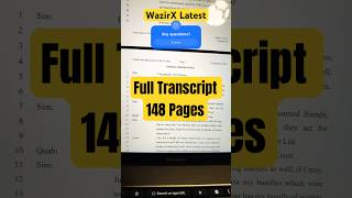 WazirX Latest  Full official Transcript shorts crypto [upl. by Cibis]