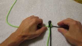 Two Color Paracord Bracelet  Part 5 Beginning The Cobra Braid [upl. by Garcon]