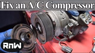 How to Diagnose and Replace an AC Compressor Coil Clutch and Bearing on Your Car [upl. by Devol817]