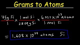 How To Convert Grams to Atoms  THE EASY WAY [upl. by Eedya]