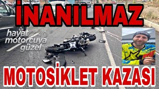 İNANILMAZ MOTOSİKLET KAZASI [upl. by Anayra]