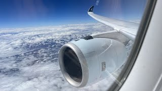 Engine roar Cathay Pacific A3501000 takeoff and landing LHR → HKG [upl. by Mabelle290]