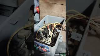 10 HP submersible motor pump starter connection motor starter diy electrical yt shorts video [upl. by Eelyac]