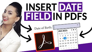 How to Insert a Date Calendar Field in PDF Using Adobe Acrobat Pro DC Step by Step Tutorial [upl. by Jens]