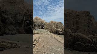 Tall guy traverse Tsunami Are Chebucto Head climbing bouldering [upl. by Leonelle]