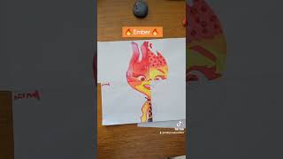 Elemental Drawing Embershorts viral elemental ember satisfying drawing art disney trending [upl. by Aelrac]