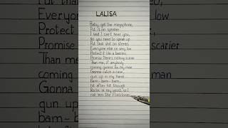 LALISA Lyrics Song by Lisa lalisa lisarap blackpink song lyrics kpop [upl. by Grimona]