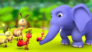 The Elephant amp Ant 3D Animated Hindi Moral Stories for Kids  घमंडी हाथी और चींटी हिन्दी कहानी Tales [upl. by Levins431]