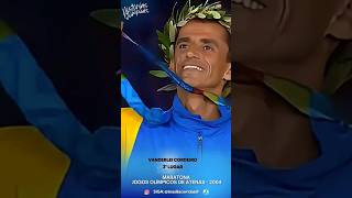 Vanderlei Cordeiro de Lima medalha de bronze nos Jogos Olímpicos de Atenas 2004 [upl. by Saihttam]