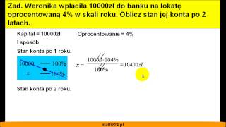 Kapitalizacja odsetek  Zadanie  Matfiz24pl [upl. by Ardnasil328]