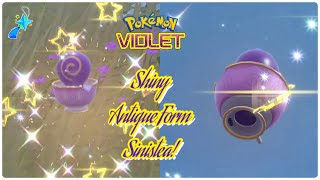 ✨Pokémon Violet SHINY ANTIQUE FORM SINISTEA VIA MASS OUTBREAK✨ [upl. by Ttessil]