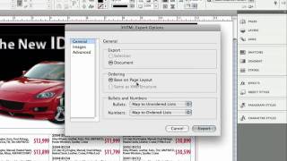 Exporting to XHTML from InDesign CS5 [upl. by Navac750]