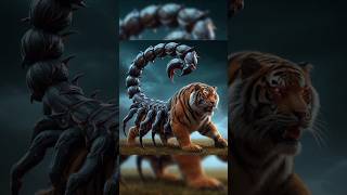 Scorpion  Tiger Mutation 🐅🧬🦂 short fusion aiart animals [upl. by Cookie]