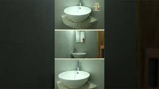 corner mounted  wall hung wash basin  esratplace shorts interiordesign short shortvideo [upl. by Orfinger167]